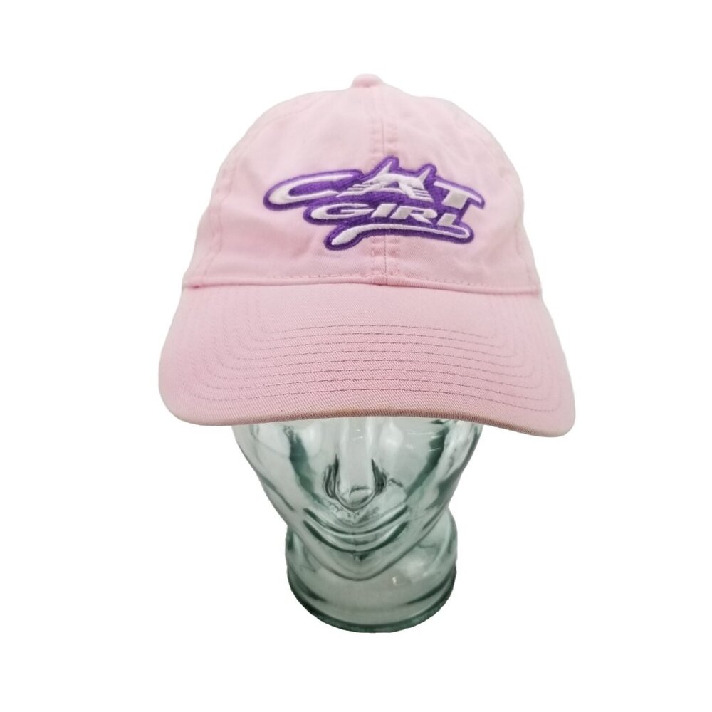 Arctic Cat Cat Girl Arcticwear Pink Strapback Baseball Cap Hat OSFA - STAINING*